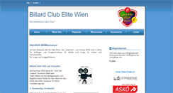 Desktop Screenshot of billardclub-elite.at